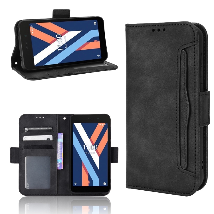 

For Wiko Y52 Skin Feel Calf Pattern Leather Phone Case(Black)