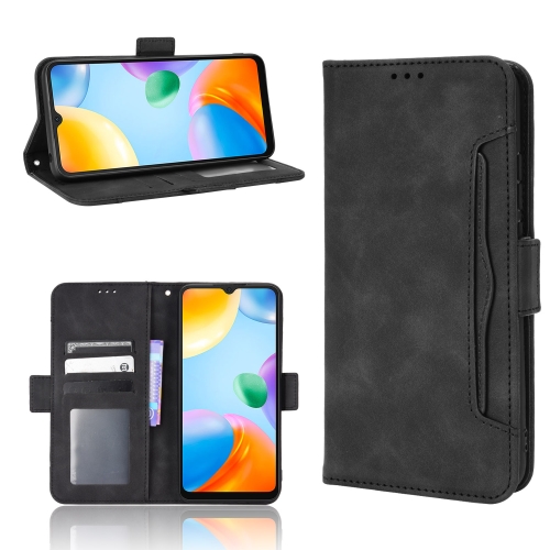 

For Xiaomi Redmi 10C Skin Feel Calf Pattern Leather Phone Case(Black)