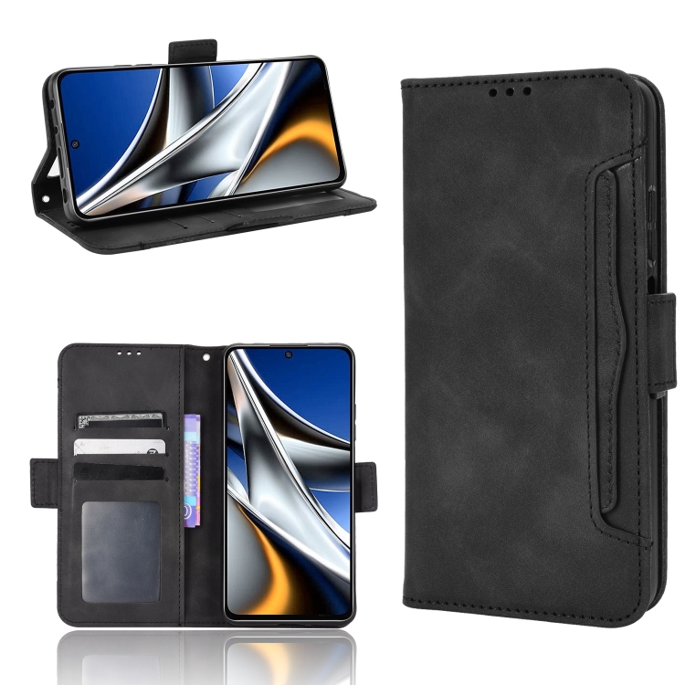 

For Xiaomi Poco M4 Pro 5G Skin Feel Calf Pattern Leather Phone Case(Black)