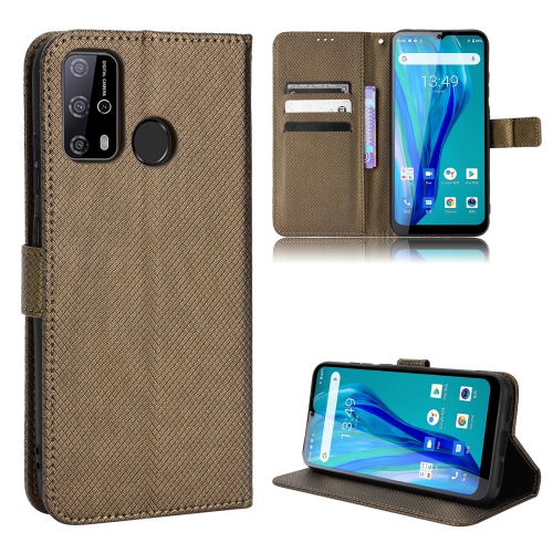 For Oukitel C23 Pro Diamond Texture Leather Phone Case(Brown)