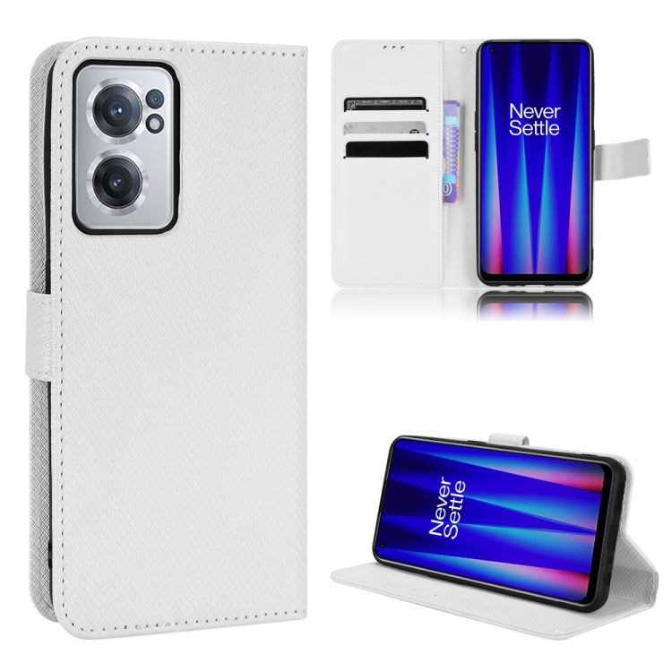 

For OnePlus Nord CE 2 5G Diamond Texture Leather Phone Case(White)