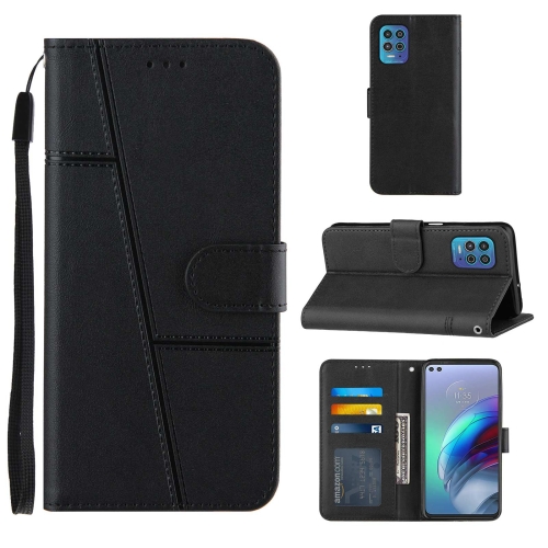 

For Motorola Moto G100 / Edge S Stitching Calf Texture Buckle Leather Phone Case(Black)