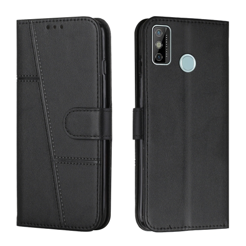 

For Tecno Spark Go 2020 / Spark 6 Go Stitching Calf Texture Buckle Leather Phone Case(Black)