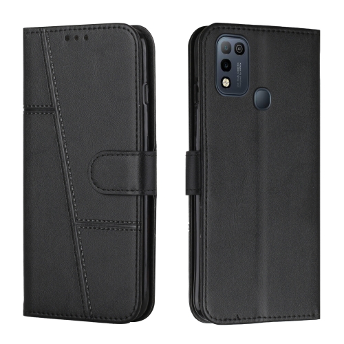 

For Infinix Hot 10 Play / Smart 5 2021 Stitching Calf Texture Buckle Leather Phone Case(Black)