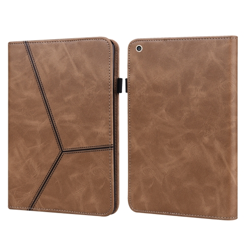 

Solid Color Embossed Striped Smart Leather Case For iPad mini 5 / 4 / 3 / 2 / 1(Brown)