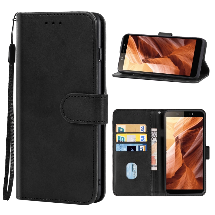 

Leather Phone Case For Itel A44(Black)