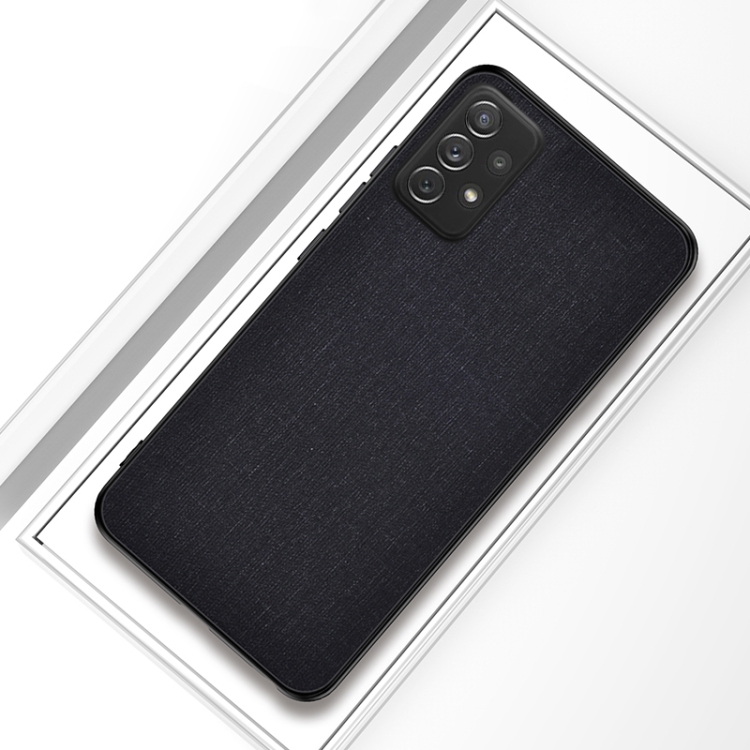 

For Samsung Galaxy A23 4G Shockproof Cloth Protective Phone Case(Black)