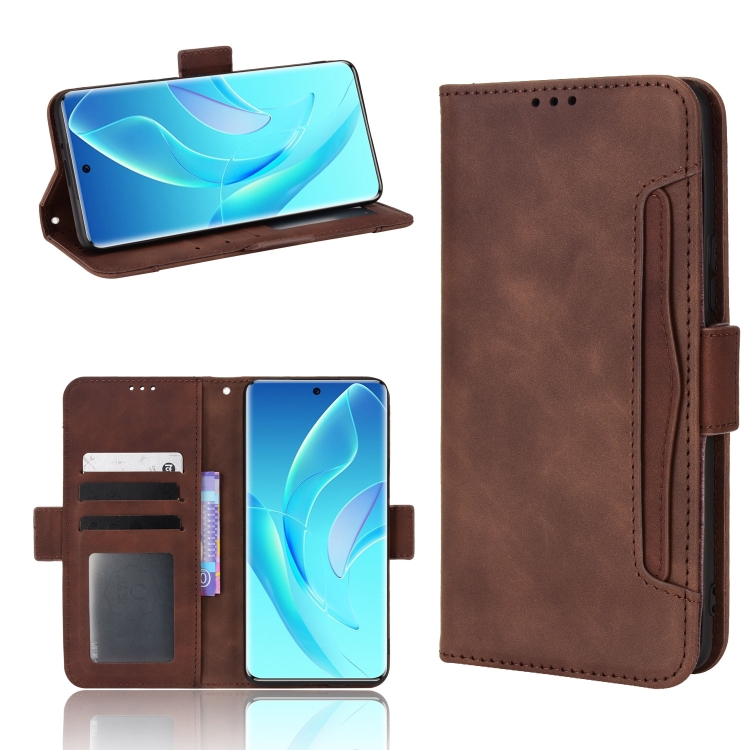 

For Honor 60 Skin Feel Calf Pattern Leather Phone Case(Brown)