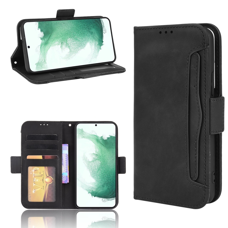 

For Samsung Galaxy S22 5G Skin Feel Calf Pattern Leather Phone Case(Black)