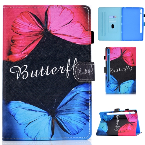 

For Samsung Galaxy Tab S8 X700 X706 Colored Drawing Smart Leather Tablet Case(Butterfly Love)