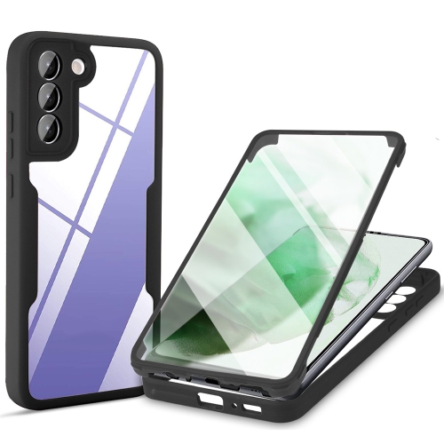 For Samsung Galaxy S22+ 5G Acrylic + TPU 360 Degrees Full Coverage Shockproof Phone Case(Black)