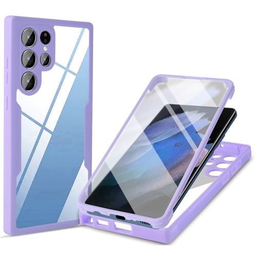 

For Samsung Galaxy S22 Ultra 5G Acrylic + TPU 360 Degrees Full Coverage Shockproof Phone Case(Purple)