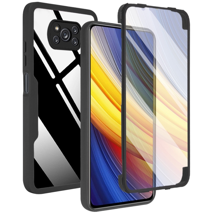 

For Xiaomi Poco X3 NFC / X3 Acrylic + TPU 360 Degrees Full Coverage Shockproof Phone Case(Black)