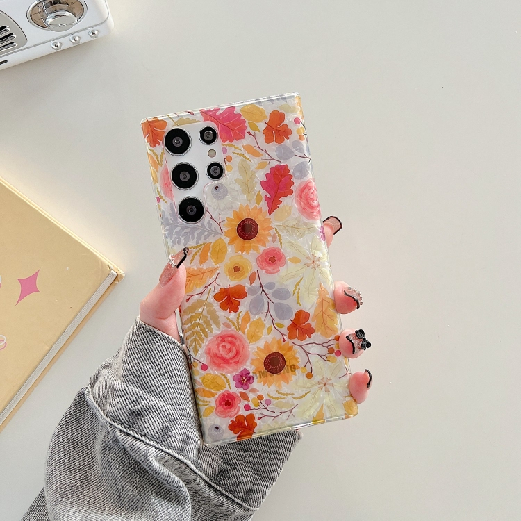 

For Samsung Galaxy S22+ 5G Shell Pattern Flower TPU Phone Case(Sun Flower)