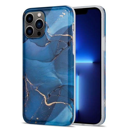 

Glazed Marble Phone Case For iPhone 13 Pro(Blue)