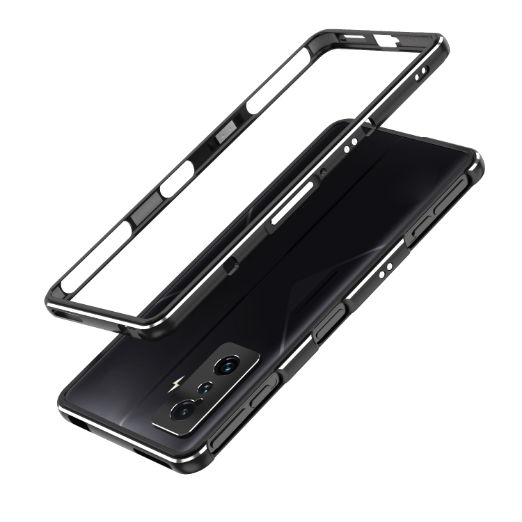 

For Xiaomi Redmi K50 Gaming Aurora Lens Protector + Metal Frame Phone Case(Black)