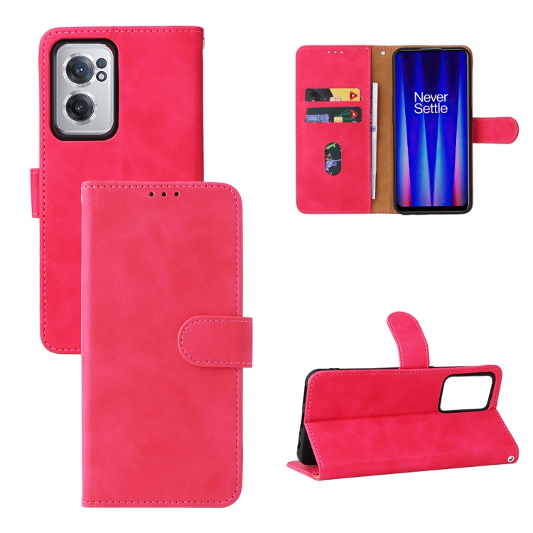 

For OnePlus Nord CE 2 5G Skin Feel Magnetic Flip Leather Phone Case(Rose Red)