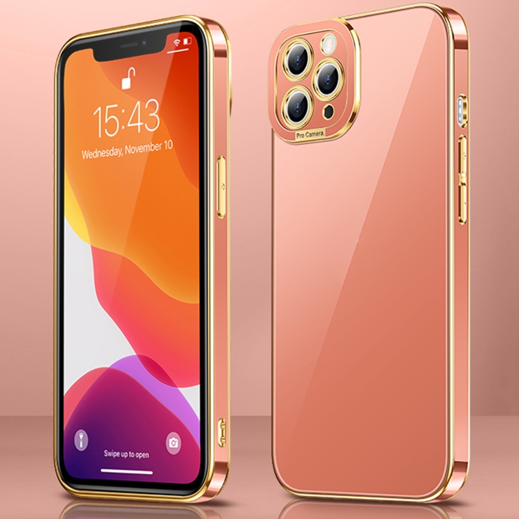 

Electroplating All-inclusive Shockproof Phone Case For iPhone 12 Pro(Pink)