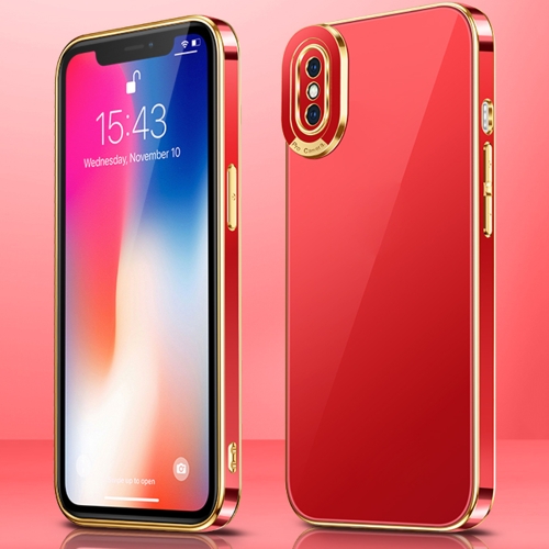 

Electroplating All-inclusive Shockproof Phone Case For iPhone X / XS(Red)