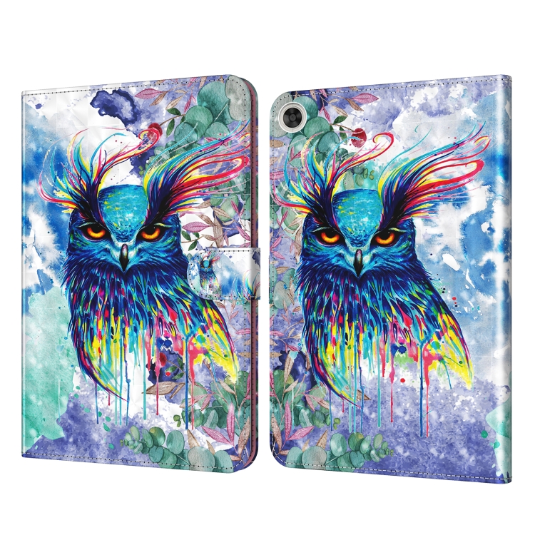 

For Huawei Enjoy Tablet 2 10.1 3D Painted Pattern Leather Tablet Case(Owl)