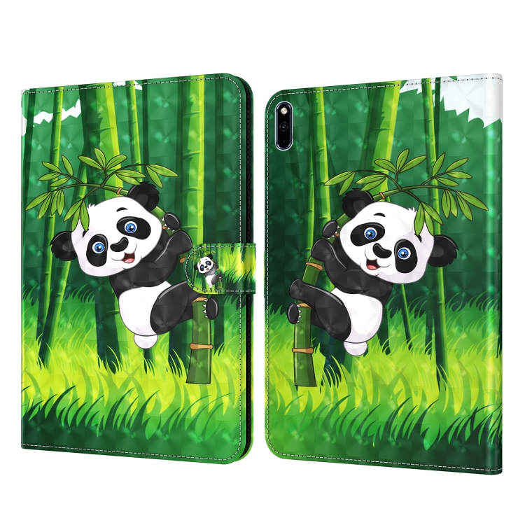 

For Huawei Matepad 10.4 3D Painted Pattern Leather Tablet Case(Panda)