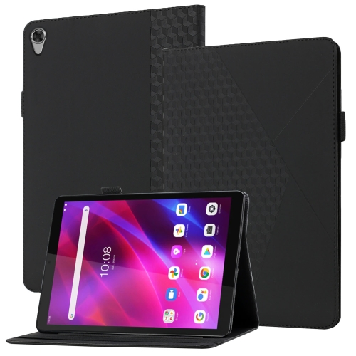 

For Lenovo Tab M8 (3rd Gen) Rhombus Skin Feel Flip Tablet Leather Case(Black)