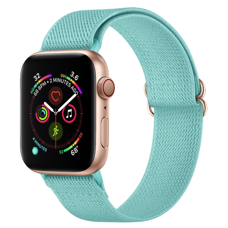 Polyester Nylon Watch Band For Apple Watch Series 7 41mm / 6\u0026SE\u00265\u00264 40mm /  3\u00262\u00261 38mm(Pink)