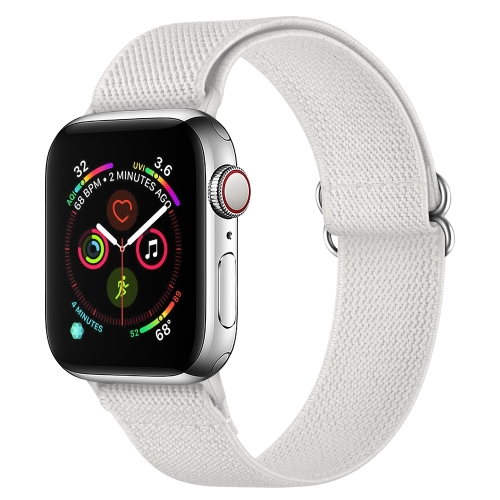 

Polyester Nylon Watch Band For Apple Watch Ultra 49mm&Watch Ultra 2 49mm / Series 9&8&7 45mm / SE 3&SE 2&6&SE&5&4 44mm / 3&2&1 42mm(White)