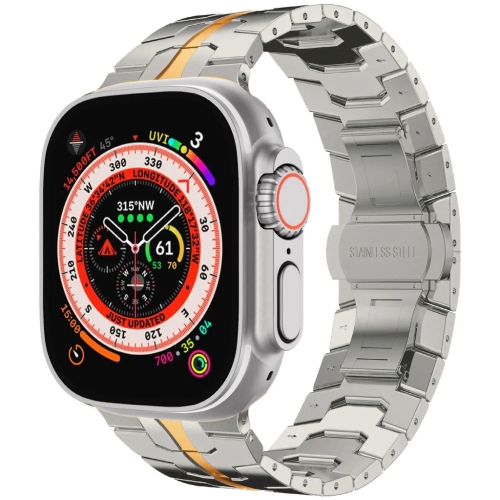 Steel Watch Band For Apple Watch Ultra 49mm&Watch Ultra 2 49mm / Series 9&8&7 45mm / SE 3&SE 2&6&SE&5&4 44mm / 3&2&1 42mm(Silver Rose Gold) велорюкзак deuter trail 22 л steel khaki 3440119 3235