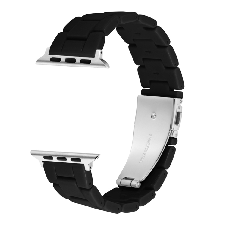 

Candy Color Three-Bead Watch Band For Apple Watch Ultra 49mm / Series 8&7 45mm / SE 2&6&SE&5&4 44mm / 3&2&1 42mm(Black)