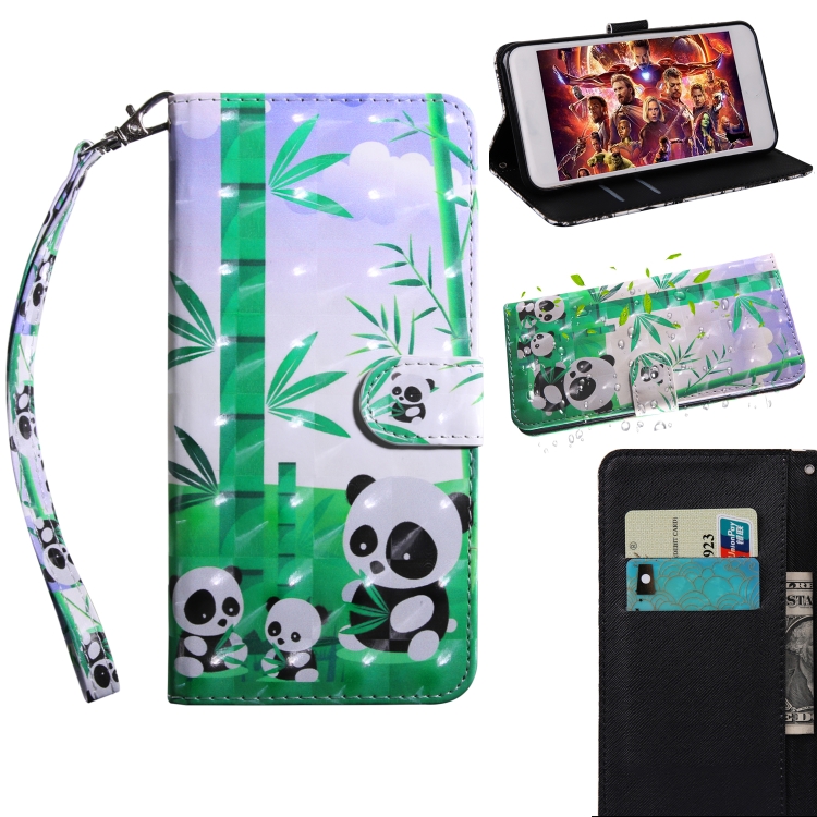 

For Samsung Galaxy A23 5G 3D Painting Pattern Coloured Drawing Leather Phone Case(Panda)