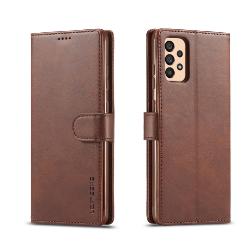 

For Samsung Galaxy A33 5G LC.IMEEKE Calf Texture Leather Phone Case(Brown)