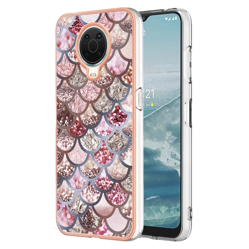 

For Nokia G10 / G20 Electroplating IMD TPU Phone Case(Pink Scales)