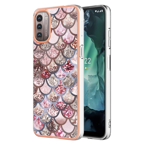 For Nokia G21 / G11 Electroplating IMD TPU Phone Case(Pink Scales)