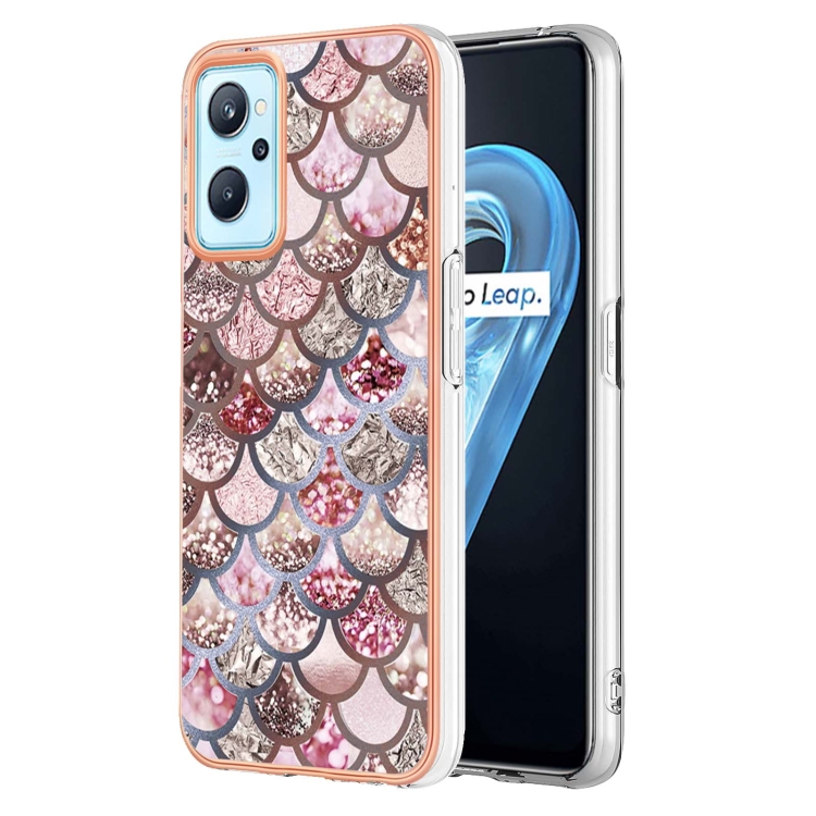 

For OPPO Realme 9i / A36/A96 4G Electroplating IMD TPU Phone Case(Pink Scales)