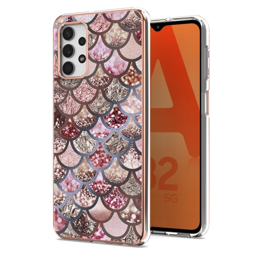 

For Samsung Galaxy A13 4G Electroplating IMD TPU Phone Case(Pink Scales)