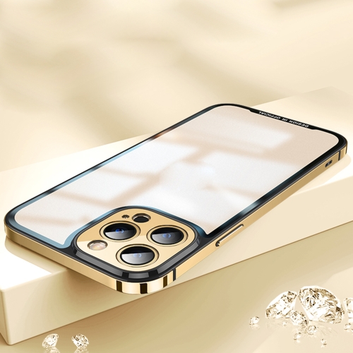 

AG Frosted Glass Phone Case For iPhone 12 Pro(Gold)
