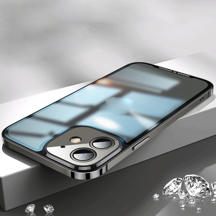 

AG Frosted Glass Phone Case For iPhone 12(Black)