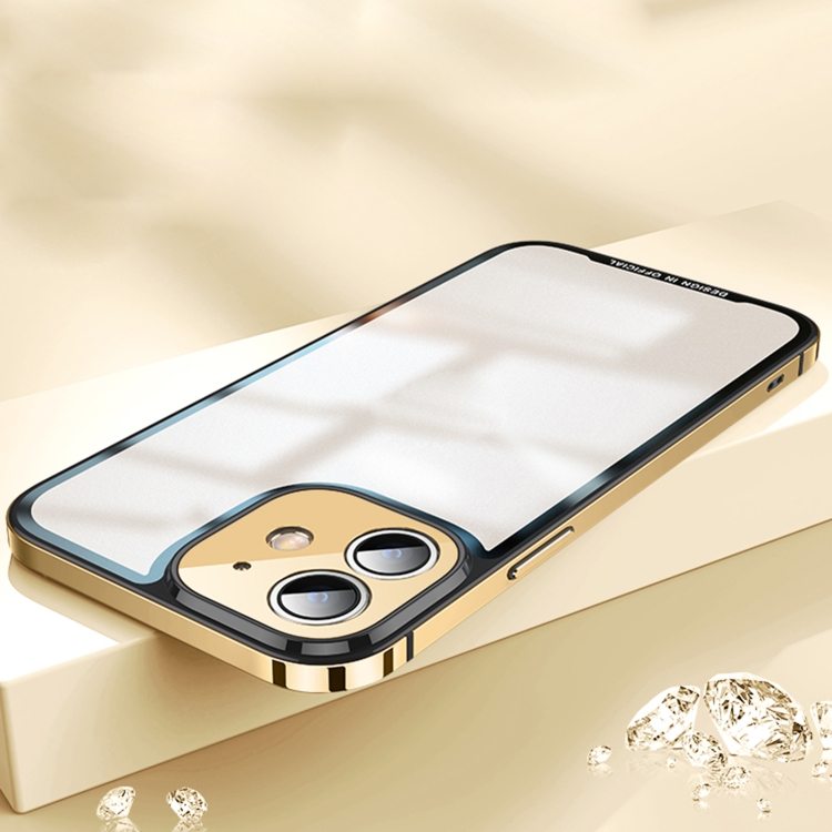 

AG Frosted Glass Phone Case For iPhone 12(Gold)