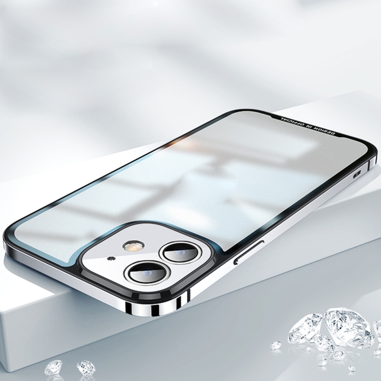 

AG Frosted Glass Phone Case For iPhone 12(Silver)