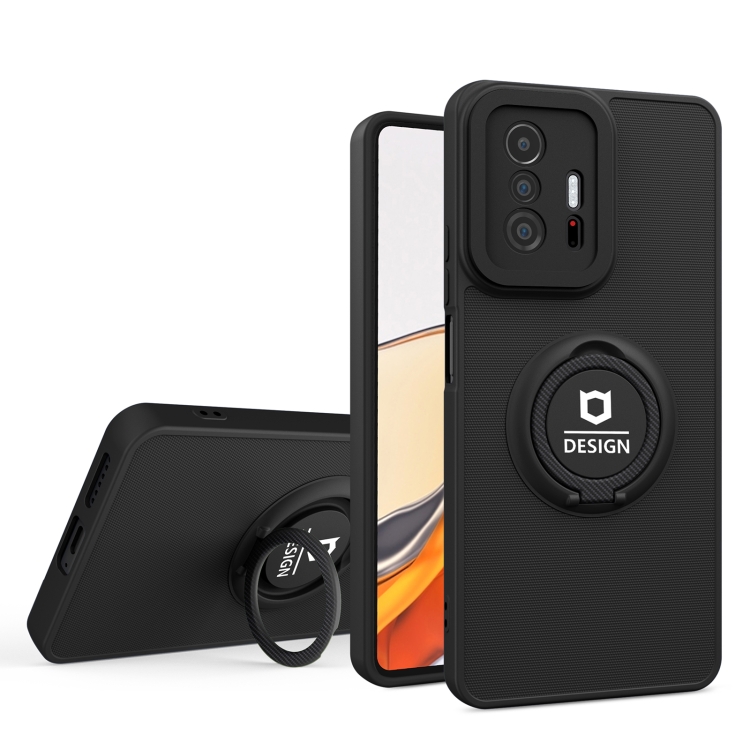 

For Xiaomi Redmi Note 11 2022 Eagle Eye Ring Holder Phone Case(Black)