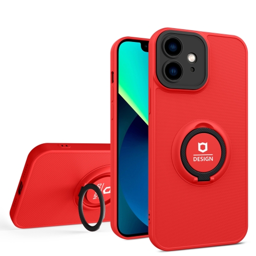 

For iPhone 11 Eagle Eye Ring Holder Phone Case (Red + Black)