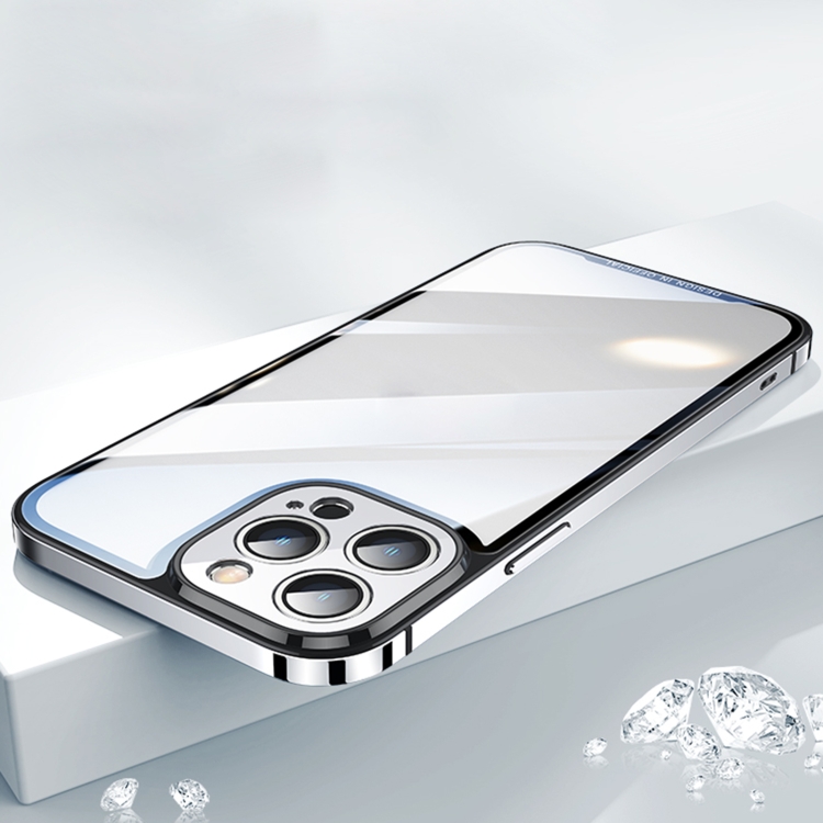 

AG HD Glass Phone Case For iPhone 13 Pro(Silver)