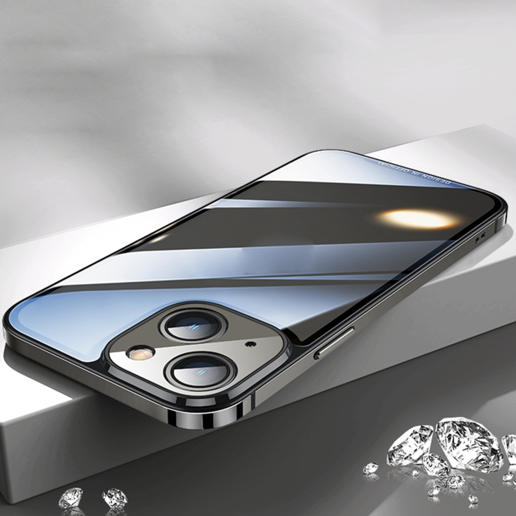 

AG HD Glass Phone Case For iPhone 13(Black)