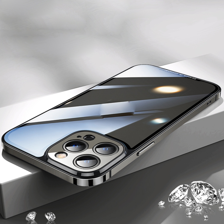 

AG HD Glass Phone Case For iPhone 12 Pro Max(Black)