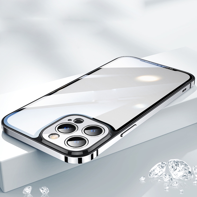 

AG HD Glass Phone Case For iPhone 12 Pro Max(Silver)
