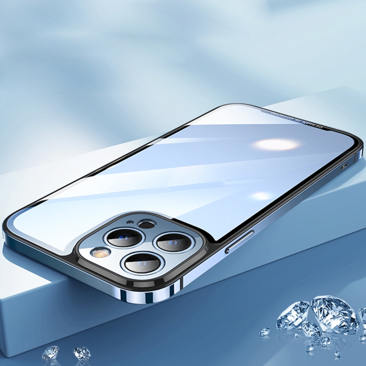 

AG HD Glass Phone Case For iPhone 12 Pro Max(Yuanfeng Blue)