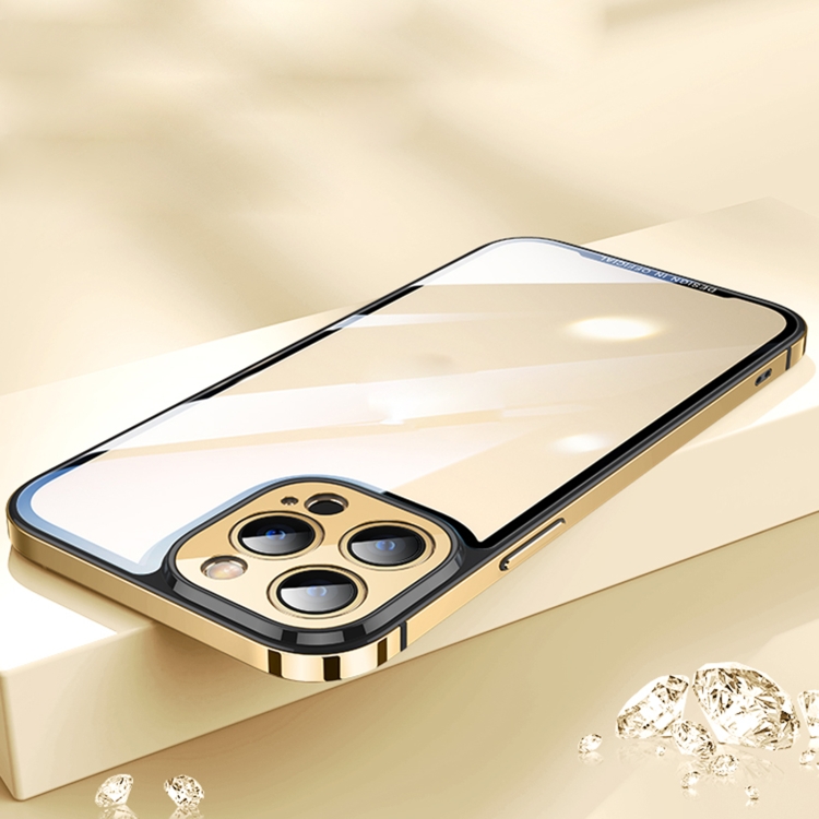 

AG HD Glass Phone Case For iPhone 12 Pro(Gold)