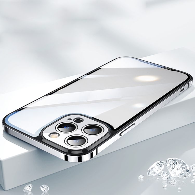 

AG HD Glass Phone Case For iPhone 12 Pro(Silver)