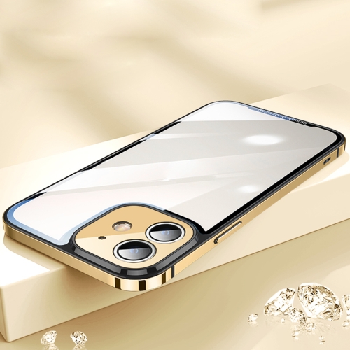 

AG HD Glass Phone Case For iPhone 12(Gold)